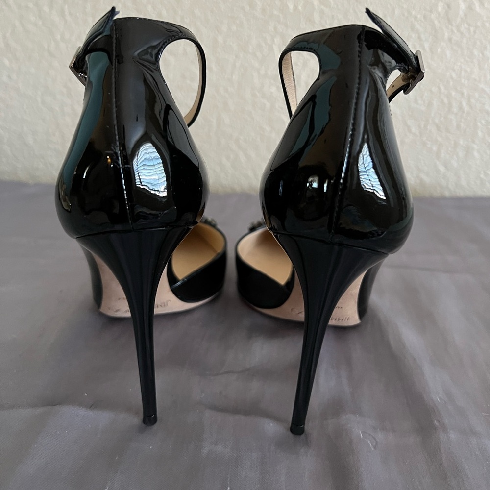 Jimmy Choo Lucy Mix Crystal D’Orsay Pumps Shoes 38.5 - Picture 8 of 15